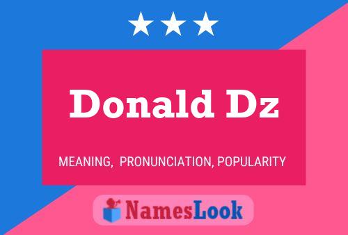 Donald Dz 名字海报