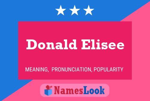 Donald Elisee 名字海报