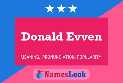 Donald Evven 名字海报