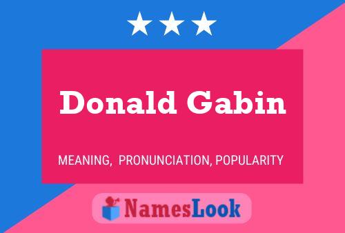 Donald Gabin 名字海报