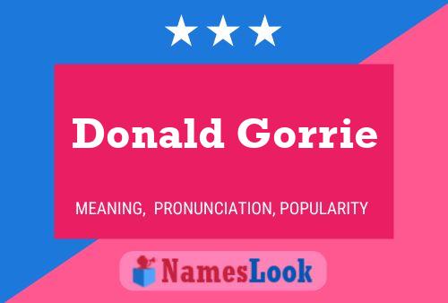 Donald Gorrie 名字海报