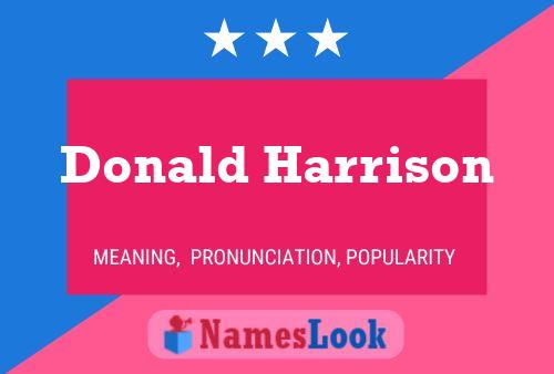 Donald Harrison 名字海报