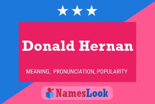 Donald Hernan 名字海报