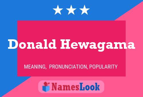 Donald Hewagama 名字海报