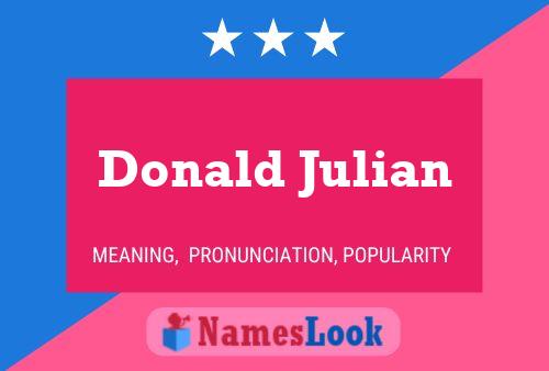 Donald Julian 名字海报