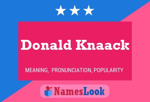 Donald Knaack 名字海报