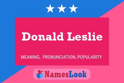 Donald Leslie 名字海报