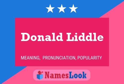 Donald Liddle 名字海报