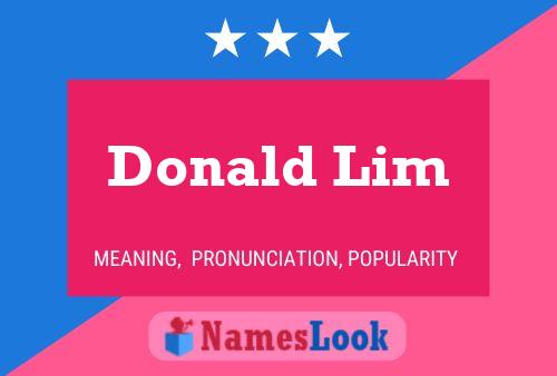 Donald Lim 名字海报