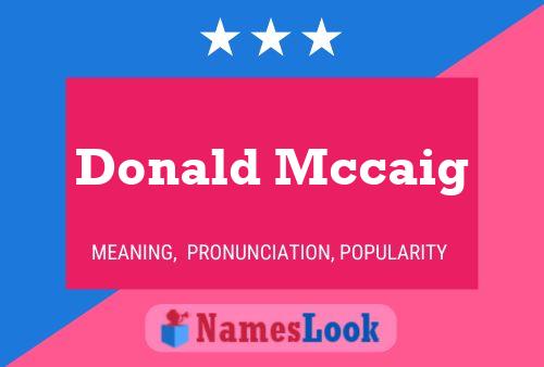 Donald Mccaig 名字海报