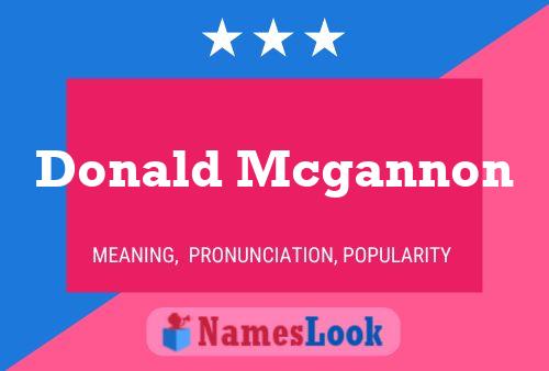 Donald Mcgannon 名字海报