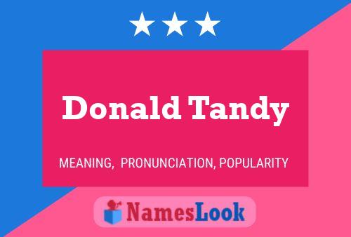 Donald Tandy 名字海报