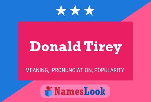 Donald Tirey 名字海报