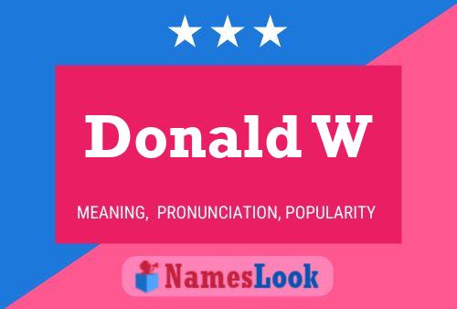 Donald W 名字海报