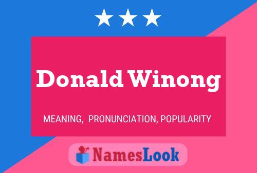 Donald Winong 名字海报