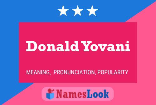 Donald Yovani 名字海报