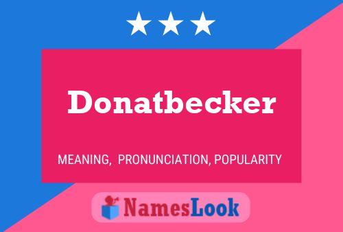 Donatbecker 名字海报