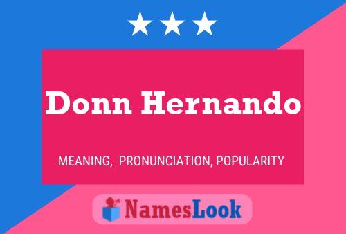 Donn Hernando 名字海报