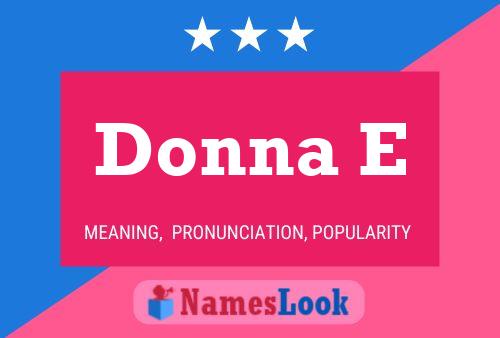 Donna E 名字海报