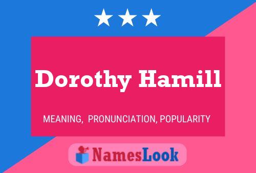 Dorothy Hamill 名字海报