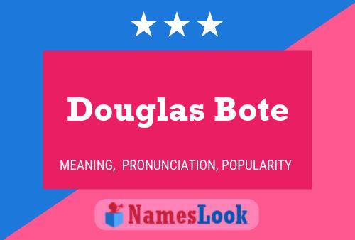 Douglas Bote 名字海报