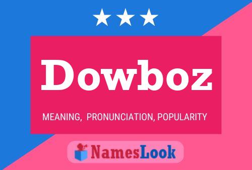 Dowboz 名字海报