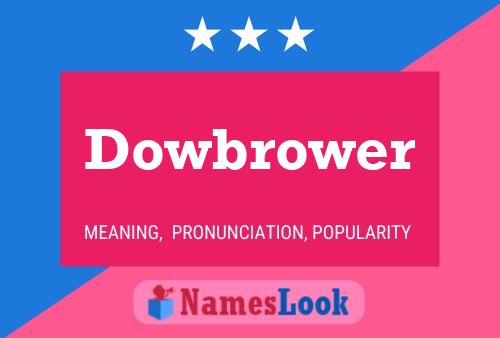 Dowbrower 名字海报