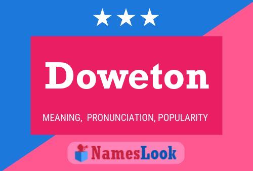 Doweton 名字海报