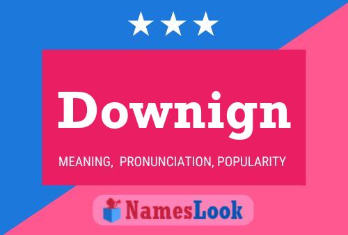 Downign 名字海报