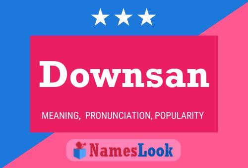 Downsan 名字海报