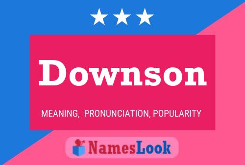 Downson 名字海报