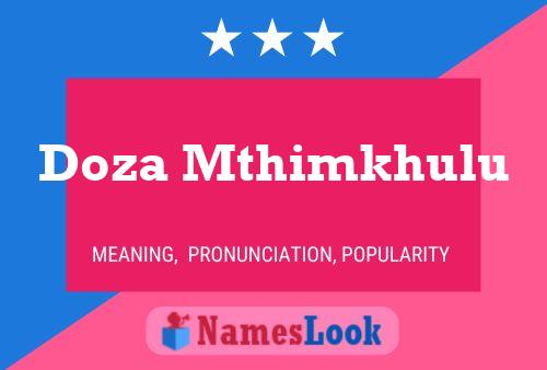 Doza Mthimkhulu 名字海报