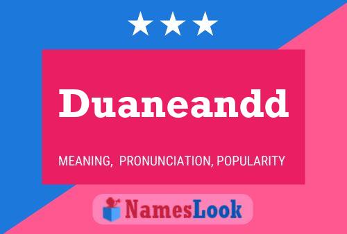 Duaneandd 名字海报