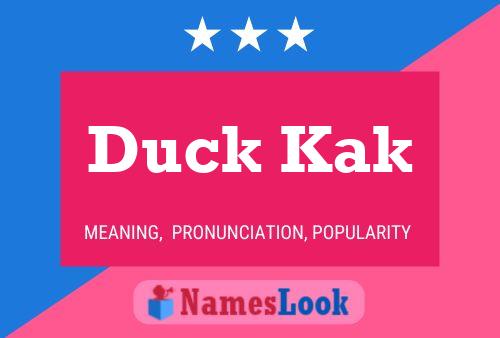 Duck Kak 名字海报