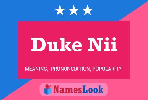 Duke Nii 名字海报