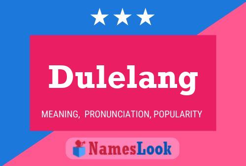 Dulelang 名字海报