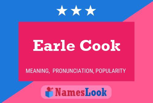 Earle Cook 名字海报