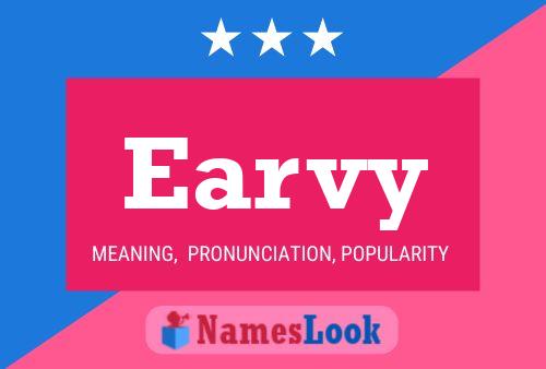 Earvy 名字海报