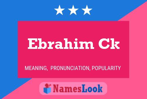 Ebrahim Ck 名字海报