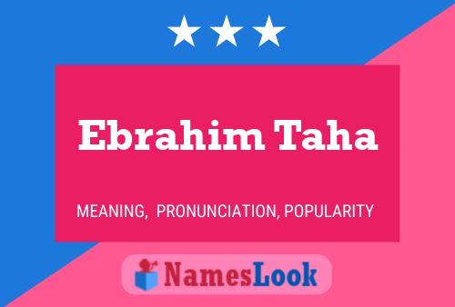 Ebrahim Taha 名字海报