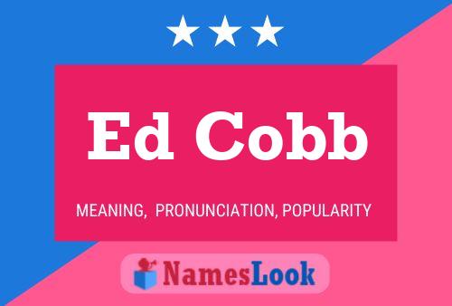 Ed Cobb 名字海报