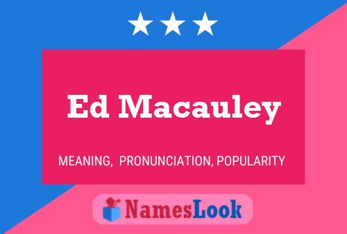 Ed Macauley 名字海报