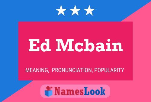 Ed Mcbain 名字海报