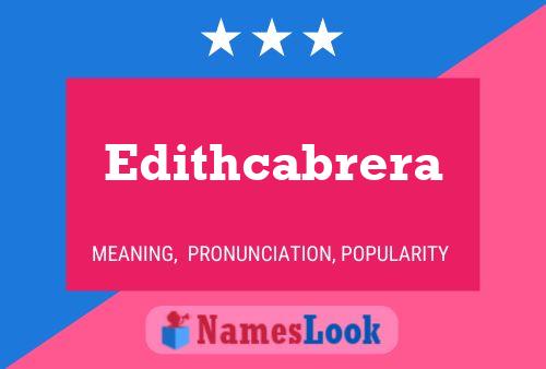 Edithcabrera 名字海报