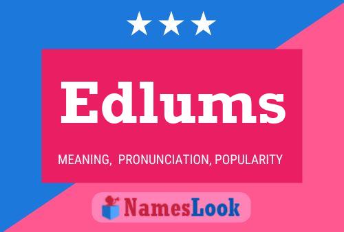 Edlums 名字海报