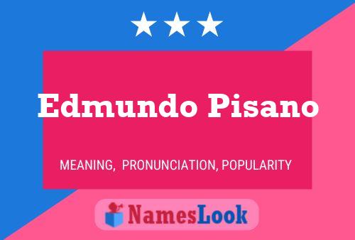 Edmundo Pisano 名字海报