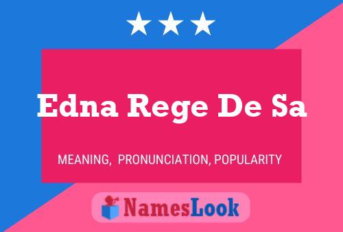 Edna Rege De Sa 名字海报