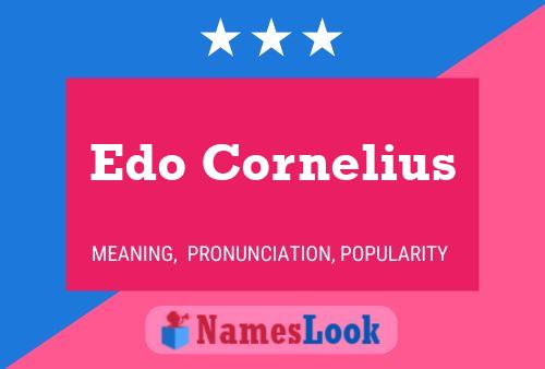 Edo Cornelius 名字海报