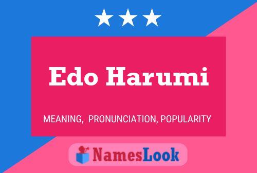 Edo Harumi 名字海报