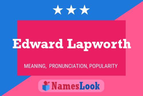 Edward Lapworth 名字海报